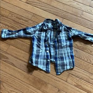EUC Plaid Button Down Dress Shirt